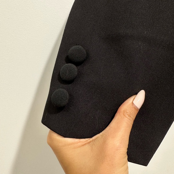 Rhinestone Fringe Point Collar Long Sleeve Coordinating Jacket & Crepe Skirt - Picture 10 of 13